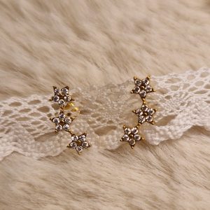 Boucles d'oreilles mini étoiles strass